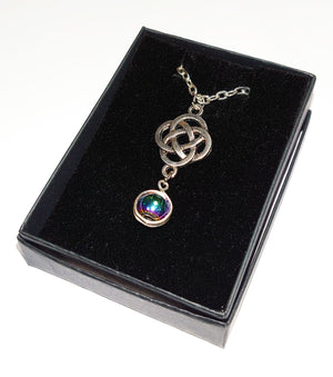 Necklace - Celtic Knot with Hematite Gemstone